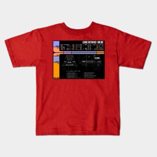 Computer Readout Showing NextGen Shuttlecraft Kids T-Shirt